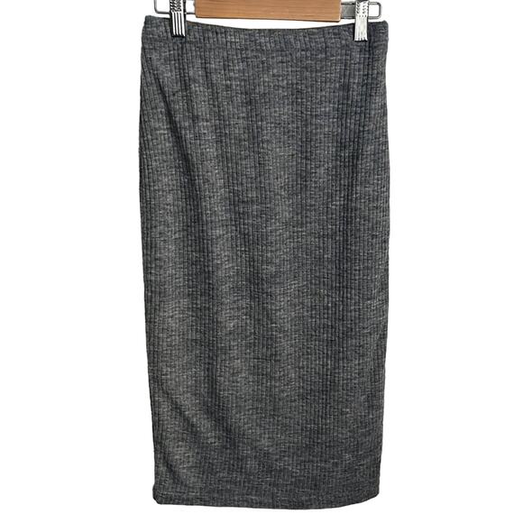 One Teaspoon Gray Ribbed Knit Pencil Skirt Size S - Picture 1 of 8
